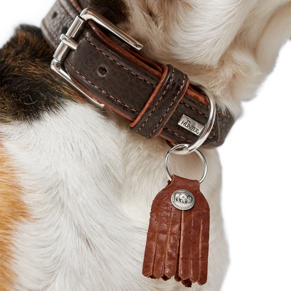 Hunter Cody 45 Mørkebrun Cognac hundehalsbånd - 33-39 cm